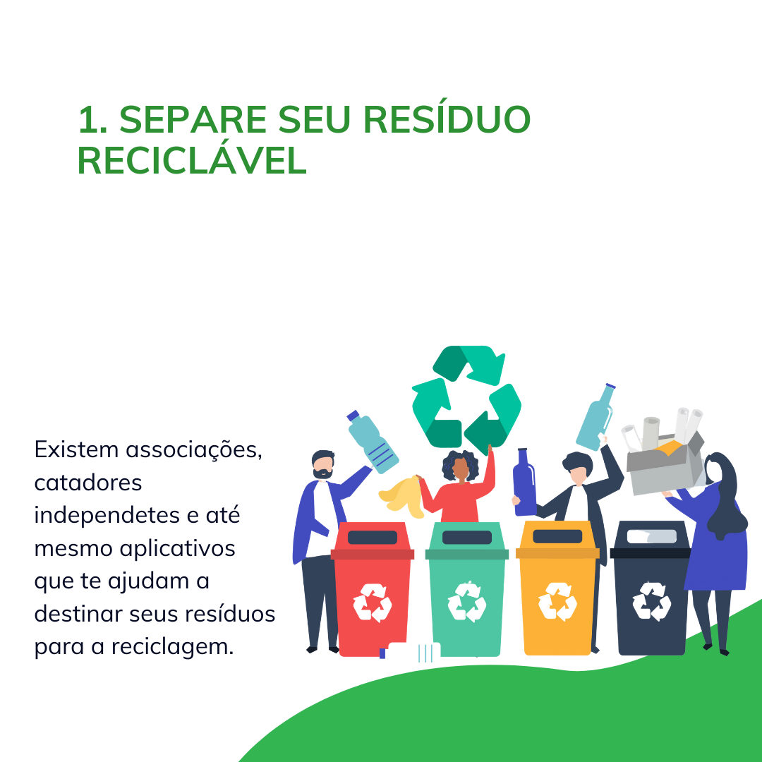 separe seu resíduo reciclável reciclagem coleta seletiva